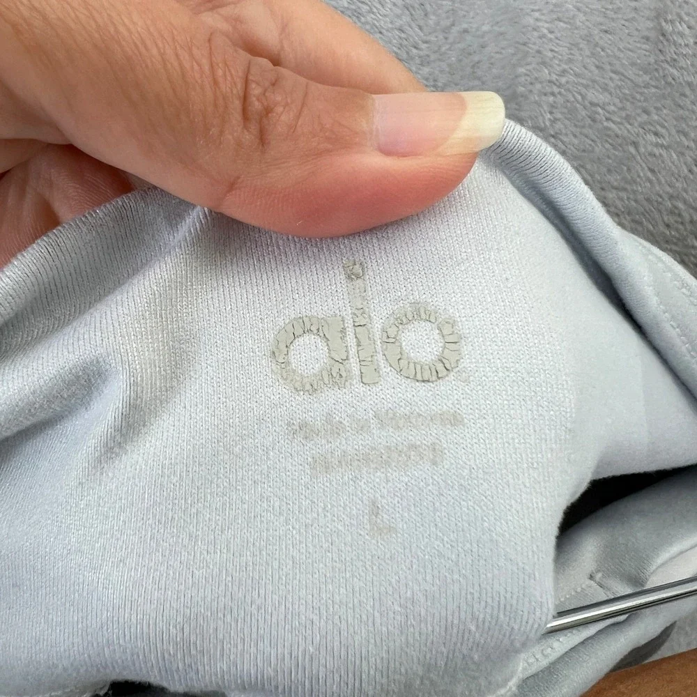 Alo Yoga Womens Camo High Waist Airbrush Leggings Grey White Size L Active *Read